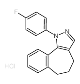 1-(4-fluorophenyl)-5,6-dihydro-4H-benzo[1,2]cyclohepta[3,4-c]pyrazole,hydrochloride结构式