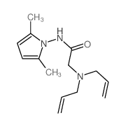 N-(2,5-dimethylpyrrol-1-yl)-2-(diprop-2-enylamino)acetamide structure