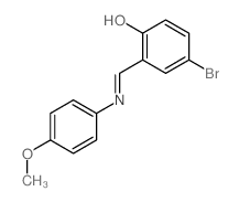 Phenol,4-bromo-2-[[(4-methoxyphenyl)imino]methyl]- picture