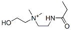 Ethanaminium,2-hydroxy-N,N-dimethyl-N-[2-[(1-oxopropyl)amino]ethyl]- Structure