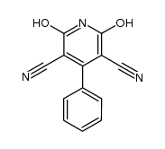 2,6-dihydroxy-4-phenyl-pyridine-3,5-dicarbonitrile structure