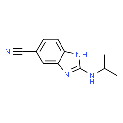 1H-Benzimidazole-5-carbonitrile,2-[(1-methylethyl)amino]-(9CI) Structure