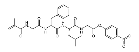 N-methacryloylglycyl-DL-phenylalanyl-L-leucylglycine-4-nitrophenyl ester Structure