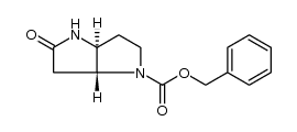 Trans-(3aS,6aR)-苯甲基 5-氧亚基六氢吡咯并[3,2-b]吡咯-1(2H)-甲酸基酯结构式