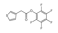 (2,3,4,5,6-pentafluorophenyl) 2-thiophen-3-ylacetate结构式