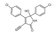 4,5-BIS(4-CHLOROPHENYL)-5-HYDROXY-2-OXO-2,5-DIHYDRO-1H-PYRROLE-3-CARBONITRILE结构式