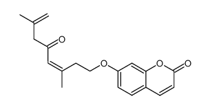 7-[(3,7-Dimethyl-5-oxo-3,7-octadienyl)oxy]-2H-1-benzopyran-2-one结构式