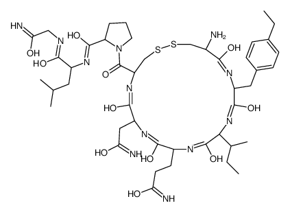 Oxytocin, (4-ethyl-phe)(2)- structure