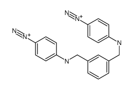 4-[[3-[(4-diazonioanilino)methyl]phenyl]methylamino]benzenediazonium Structure