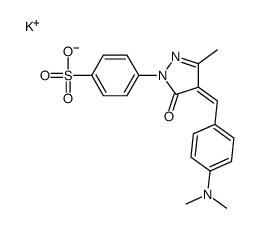 4-[4-[[4-(二甲基氨基)苯基]亚甲基]-4,5-二氢-3-甲基-5-氧代-1H-吡唑-1-基]苯磺酸钾结构式