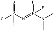 N-(Chlorofluorothiophophinyl)-P-(dimethylamino)-P,P-difluorophosphine imide structure