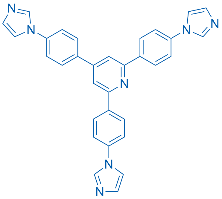 2,4,6-Tris(4-(1H-imidazol-1-yl)phenyl)pyridine structure