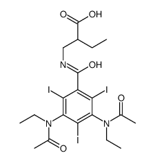 2-[[[3,5-bis[acetyl(ethyl)amino]-2,4,6-triiodobenzoyl]amino]methyl]butanoic acid结构式