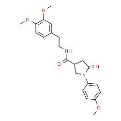 N-[2-(3,4-dimethoxyphenyl)ethyl]-1-(4-methoxyphenyl)-5-oxopyrrolidine-3-carboxamide结构式