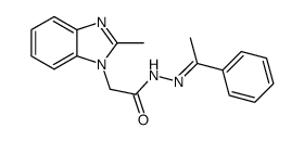 2-(2-methyl-1H-benzo[d]imidazol-1-yl)-N'-(1-phenylethylidene)acetohydrazide结构式