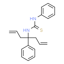 1-phenyl-3-(4-phenylhepta-1,6-dien-4-yl)thiourea structure