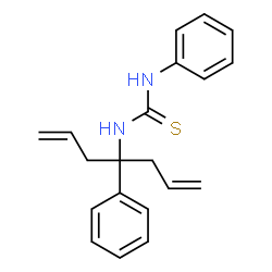 1-phenyl-3-(4-phenylhepta-1,6-dien-4-yl)thiourea结构式