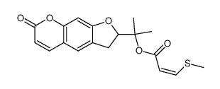 [Z,(-)]-3-(Methylthio)propenoic acid 1-(2,3-dihydro-7-oxo-7H-furo[3,2-g][1]benzopyran-2-yl)-1-methylethyl ester picture