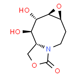 5H-Oxazolo[3,4-a]oxireno[e]azocin-5-one, octahydro-8,9-dihydroxy-, (1aS,7aR,8R,9S,9aR)- (9CI) Structure