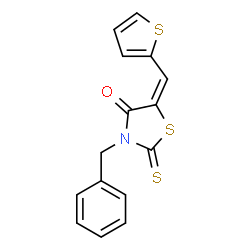 3-benzyl-5-(2-thienylmethylene)-2-thioxo-1,3-thiazolidin-4-one结构式