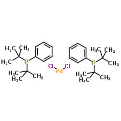 Dichlorobis(di-|tert|-butylphenylphosphine)palladium(II) picture