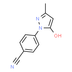 4-(3-Methyl-5-oxo-2,5-dihydro-pyrazol-1-yl)-benzonitrile Structure