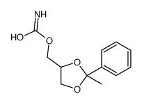 (2-methyl-2-phenyl-1,3-dioxolan-4-yl)methyl carbamate结构式