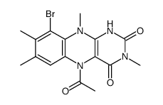 Benzo[g]pteridine-2,4(1H,3H)-dione,5-acetyl-9-bromo-5,10-dihydro-3,7,8,10-tetramethyl- picture