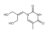 1-[3'-hydroxy-2'-(hydroxymethyl)prop-1'-enyl]thymine结构式