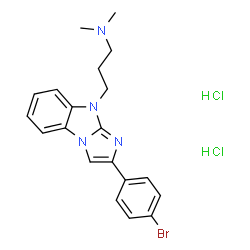 2-(p-Bromophenyl)-9-dimethylaminopropyl-9H-imidazo(1,2-a)benzimidazole dihydrochloride结构式