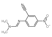 N'-(2-氰基-4-硝基苯基)-N,N-二甲基亚氨基甲酰胺结构式