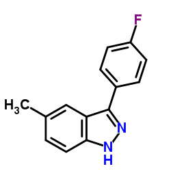 3-(4-Fluorophenyl)-5-methyl-1H-indazole结构式