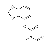 1,3-benzodioxol-4-yl N-acetyl-N-methylcarbamate结构式