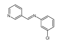 N-(3-chlorophenyl)-1-pyridin-3-ylmethanimine结构式
