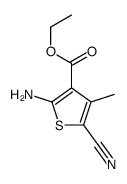 ethyl 2-amino-5-cyano-4-methylthiophene-3-carboxylate结构式