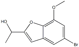 1-(5-溴-7-甲氧基苯并呋喃-2-基)乙-1-醇结构式