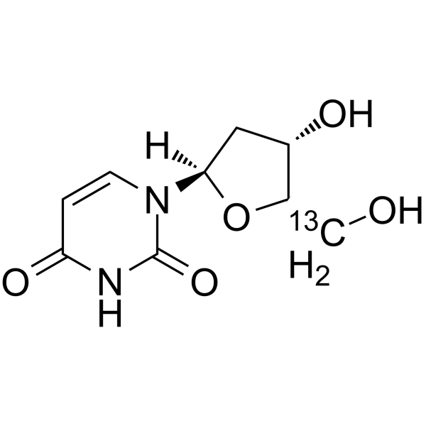 2'-Deoxyuridine-5′-13C结构式