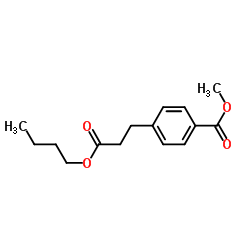 Benzenepropanoic acid, 4-(methoxycarbonyl)-, butyl ester (9CI)结构式