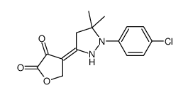 (4E)-4-[1-(4-chlorophenyl)-5,5-dimethylpyrazolidin-3-ylidene]oxolane-2,3-dione结构式