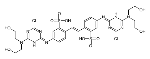 4,4'-Bis[[4-chloro-6-[bis(2-hydroxyethyl)amino]-s-triazin-2-yl]amino]-2,2'-stilbenedisulfonic acid Structure