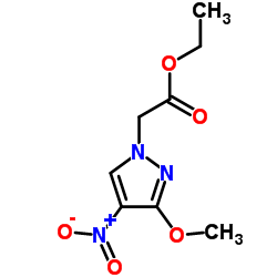 (3-METHOXY-4-NITRO-PYRAZOL-1-YL)-ACETIC ACID ETHYL ESTER结构式
