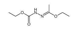 ethyl 2-(1-ethoxyethylidene)hydrazine-1-carboxylate结构式
