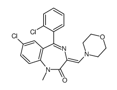 (3Z)-7-chloro-5-(2-chlorophenyl)-1-methyl-3-(morpholin-4-ylmethylidene)-1,4-benzodiazepin-2-one Structure