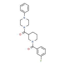 (3-fluorophenyl){3-[(4-phenylpiperazin-1-yl)carbonyl]piperidin-1-yl}methanone structure