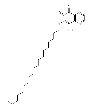 6-Hydroxy-7-nonadecylmercapto-5,8-quinolindione结构式
