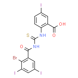 2-[[[(2-BROMO-3,5-DIIODOBENZOYL)AMINO]THIOXOMETHYL]AMINO]-5-IODO-BENZOIC ACID structure