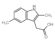 (2,5-二甲基-1H-吲哚-3-基)乙酸结构式