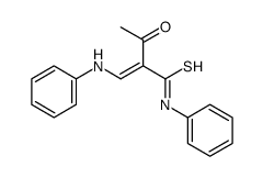 2-(anilinomethylidene)-3-oxo-N-phenylbutanethioamide结构式