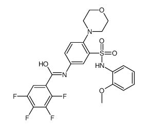 2,3,4,5-tetrafluoro-N-[3-[(2-methoxyphenyl)sulfamoyl]-4-morpholin-4-ylphenyl]benzamide结构式