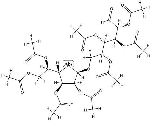 6-O-(2-O,3-O,5-O,6-O-Tetraacetyl-β-D-galactofuranosyl)-D-galactose 2,3,4,5-tetraacetate结构式